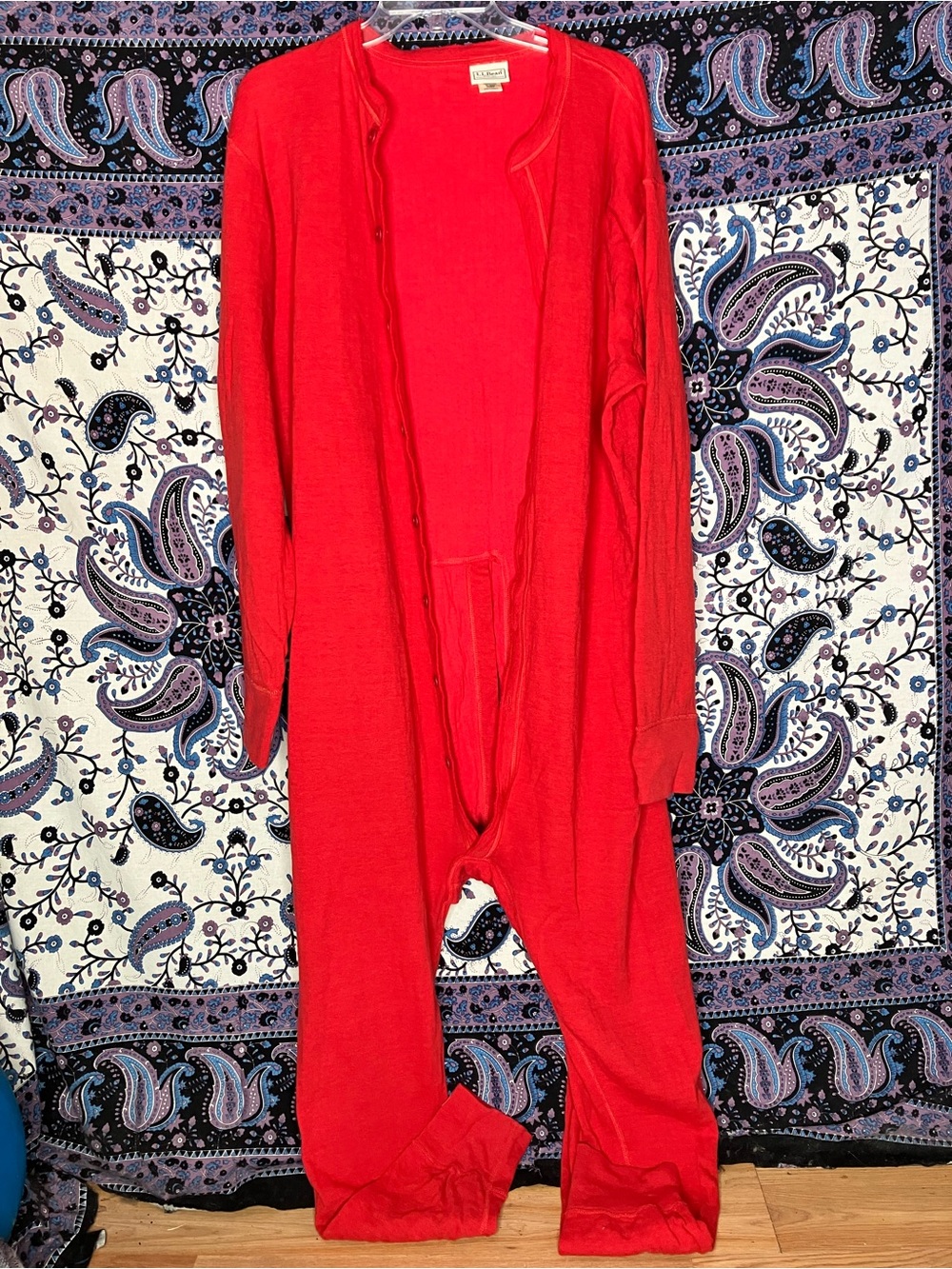 LL bean XL wool blend onesie pajamas